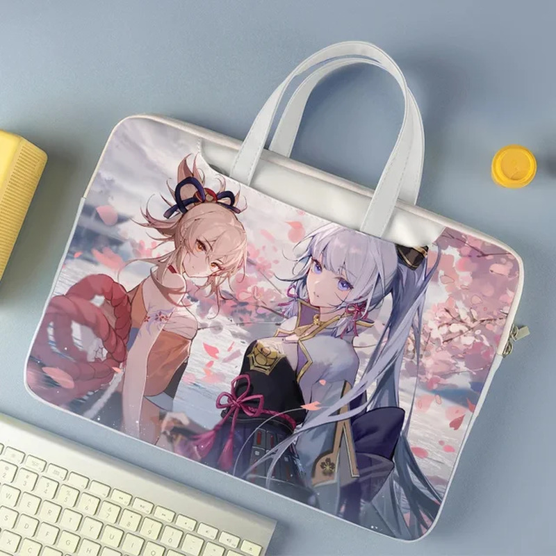 Anime Custom Handbag Genshin Impact Hu Tao Cute Girl Design Laptop Bag Game for 