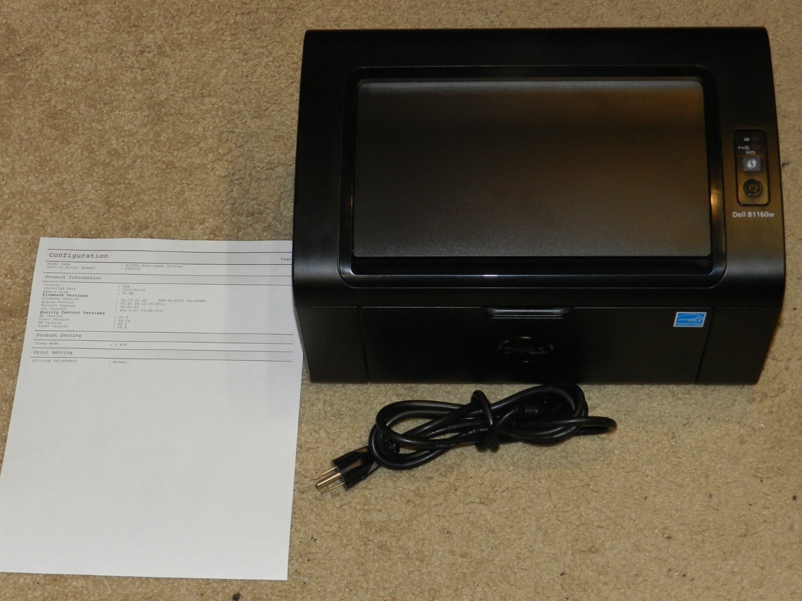 Dell B1160w Standard Monochrome Laser Printer TESTED WORKS