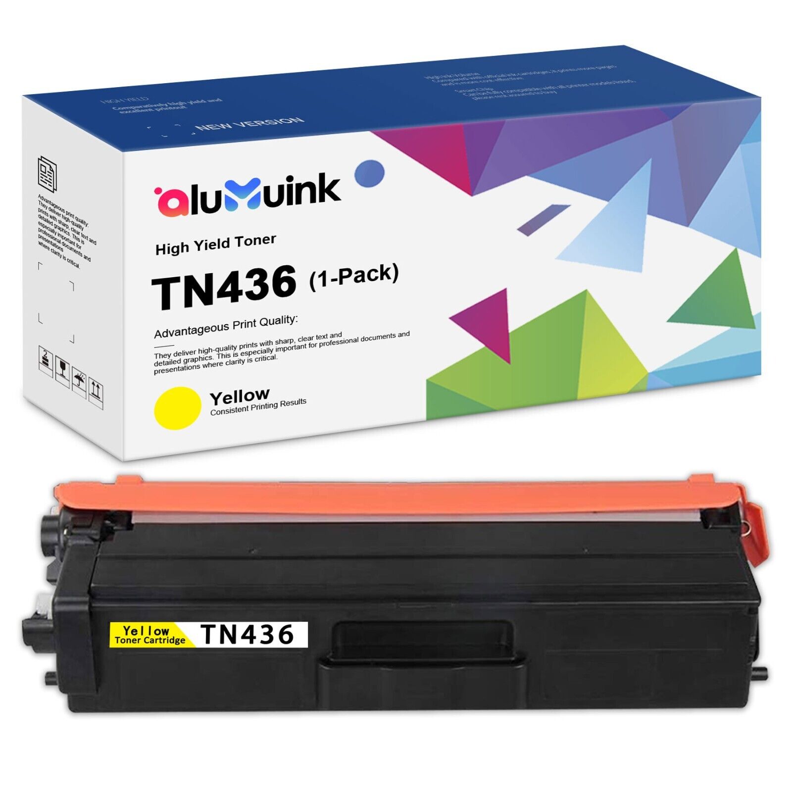 1PK TN436 Yellow Toner Replacement for Brother TN436 TN 436 Toner MFC-L9570CDW