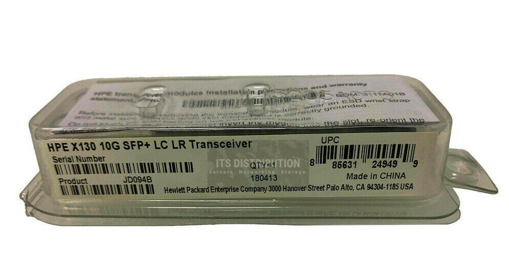 JD094B I Brand New Sealed Genuine HPE X130 10G SFP LC LR XCVR