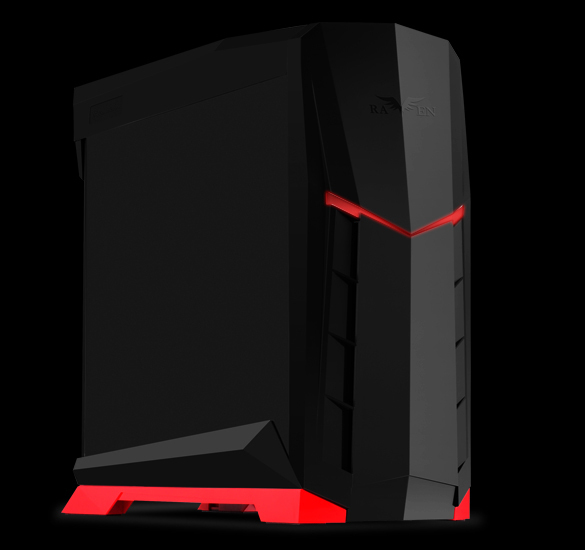 Silverstone SST-RVX01BR-W (black with red trim + window) MATX/ATX Compact Case