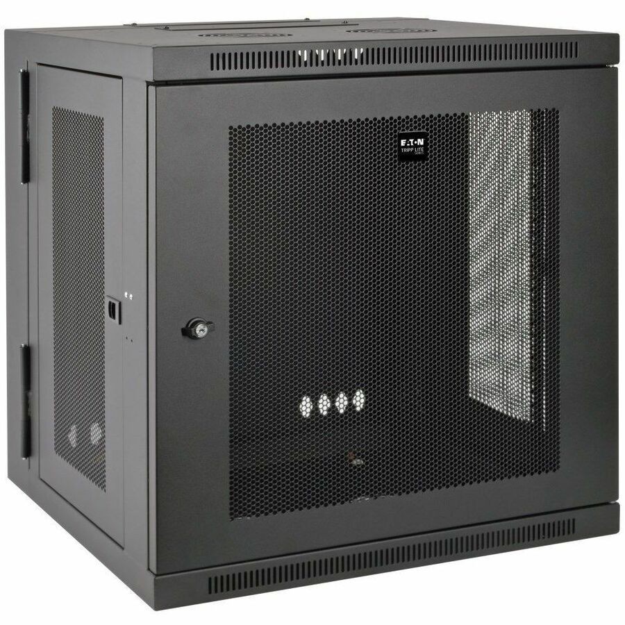 Tripp Lite SmartRack 12U Switch-Depth Wall-Mount Rack Enclosure Cabinet, Back