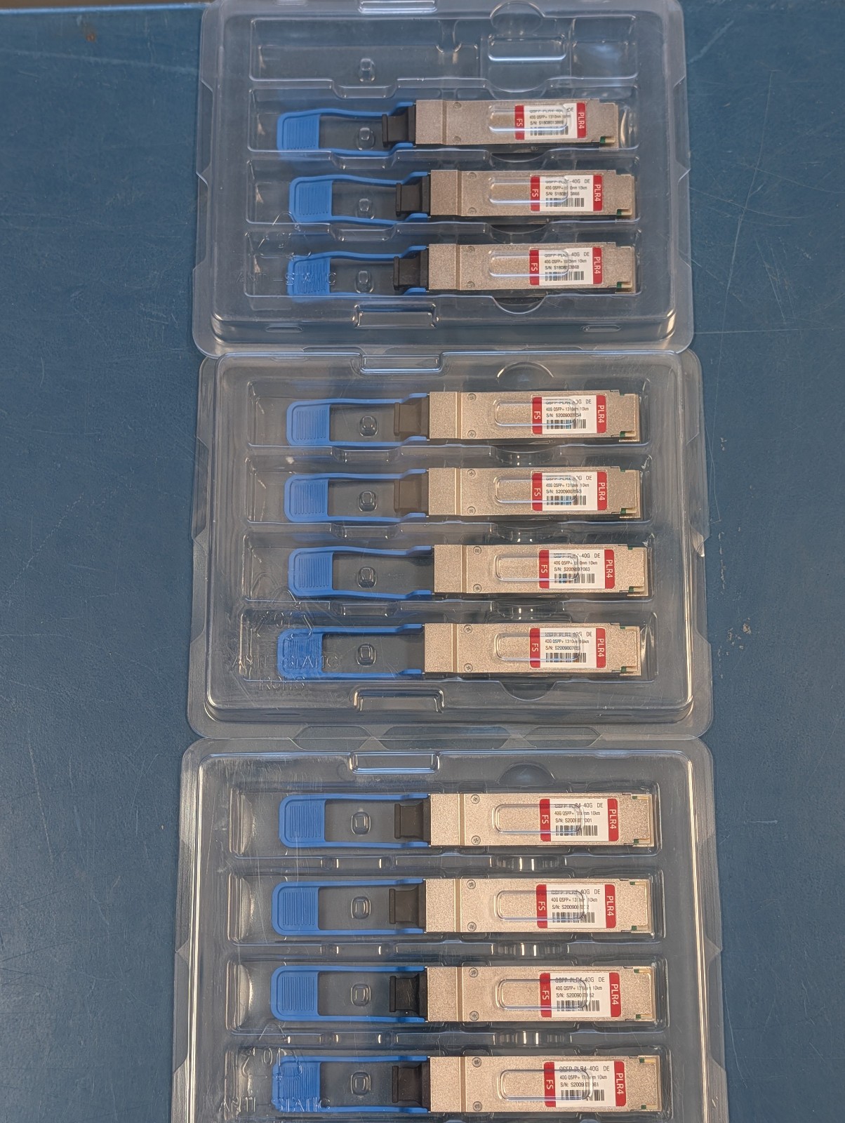 FS QSFP-PLR4-40G 40GBASE-PLR4 QSFP+ 1310nm 10km Transceiver Used *Lot of Qty 4*