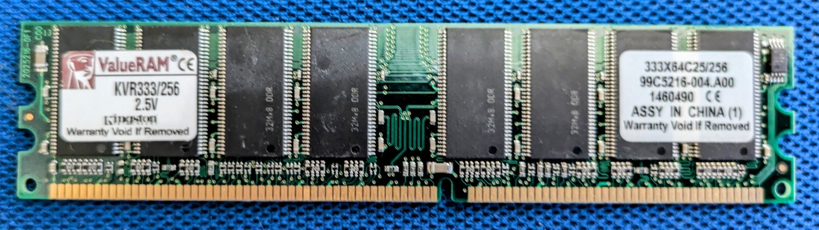 Kingston PC-2700 256 MB DIMM 333 MHz DDR SDRAM Memory (KVR333/256R)