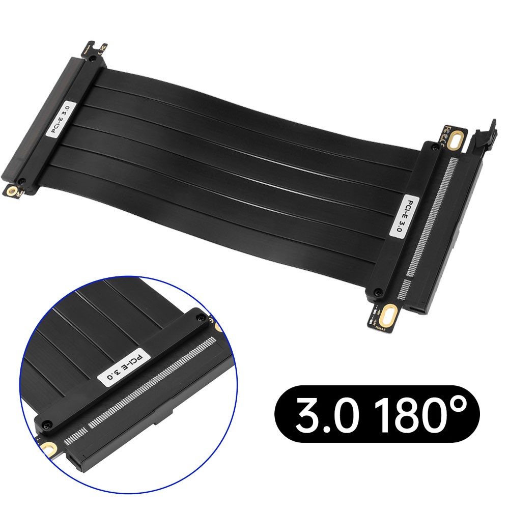 1X For PCI-E 3.0 180° 16x Riser Cable Graphics Card Extension Cable For GPU USA