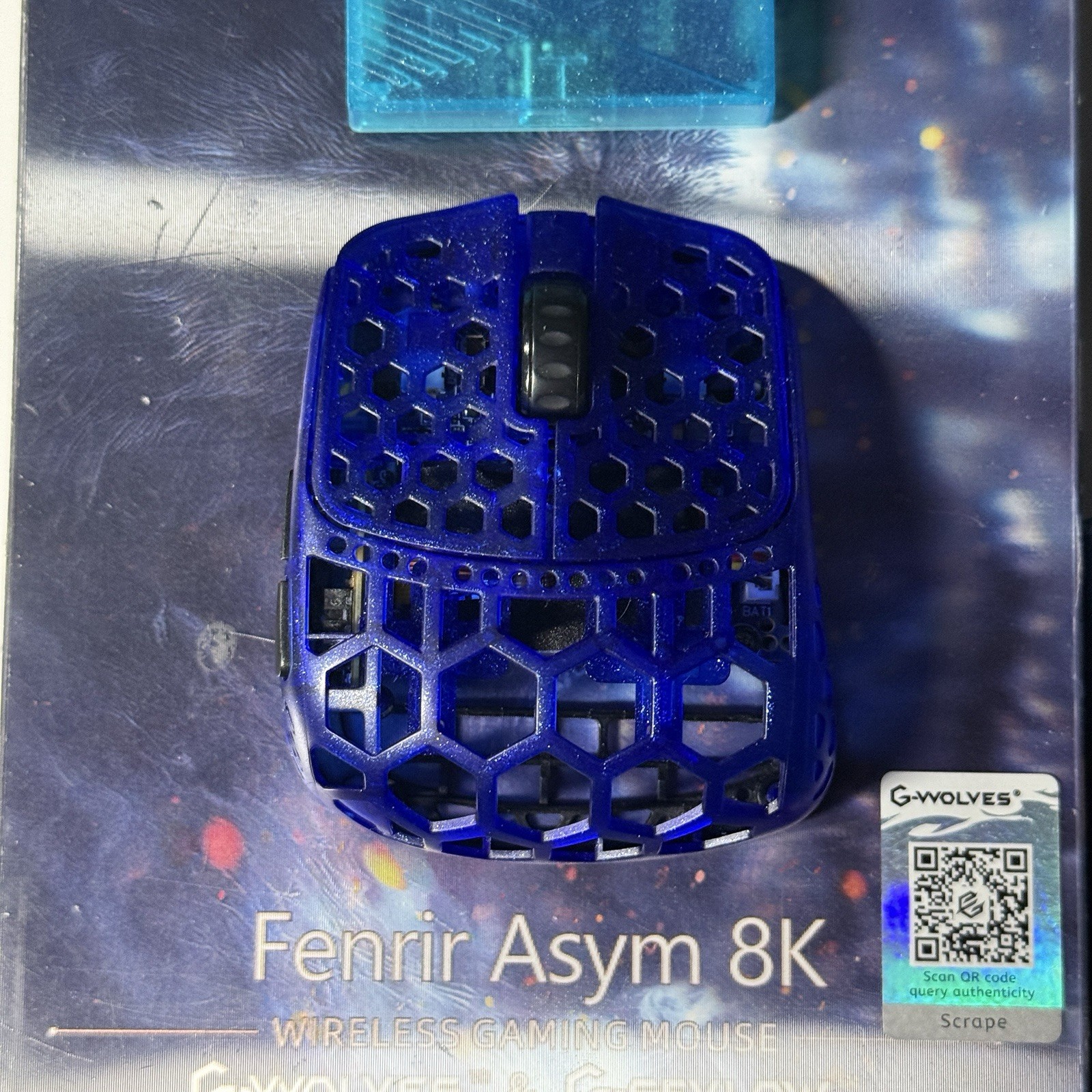 G-WOLVES FENRIR ASYM 8K WIRELESS GAMING MOUSE ~20.4G, Sapphire Blue