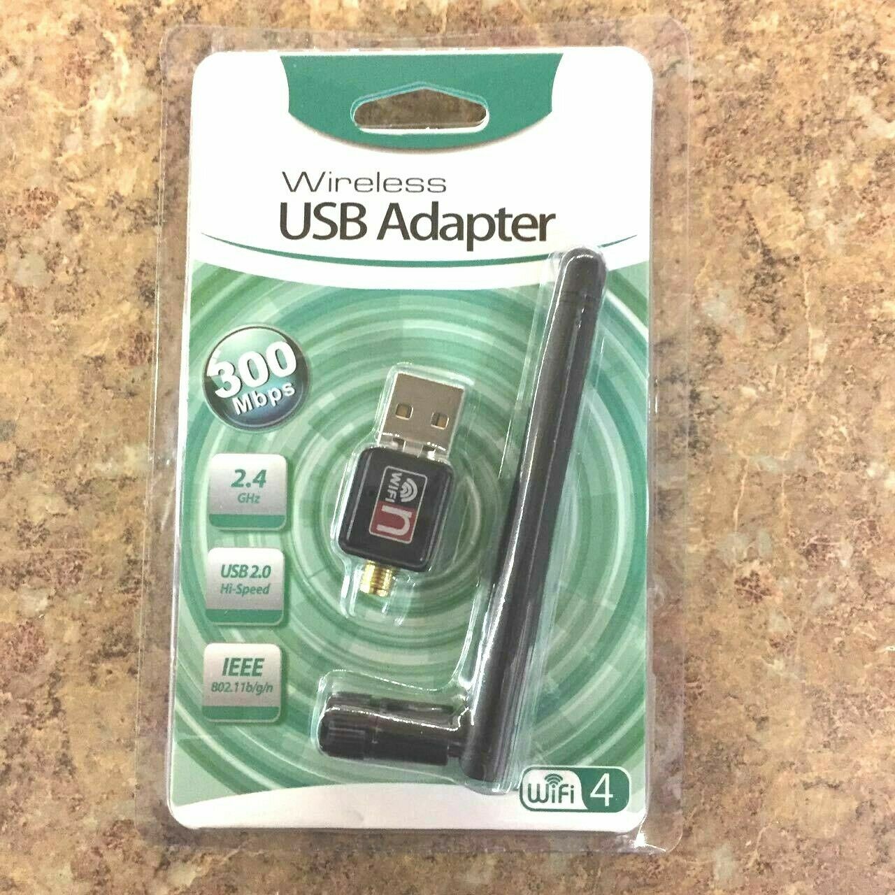 2.4Ghz 150Mbps USB Wifi Adapter High Gain Wireless Network Dongle w/Antenna Kit