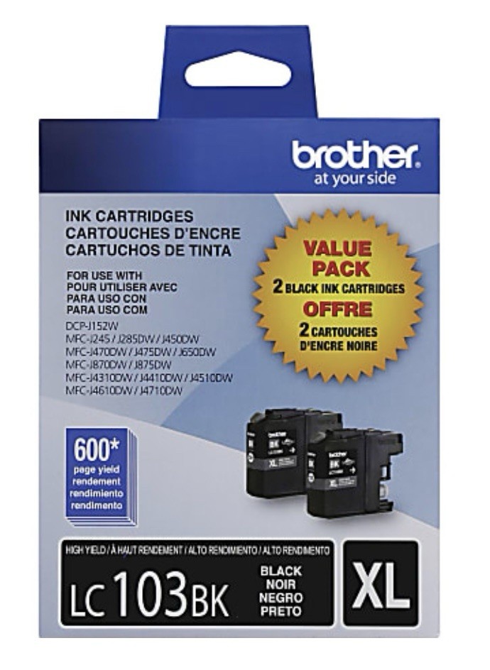 Brother LC1032PKS Innobella High Yield Ink Cartridge - 2 Pieces - Black