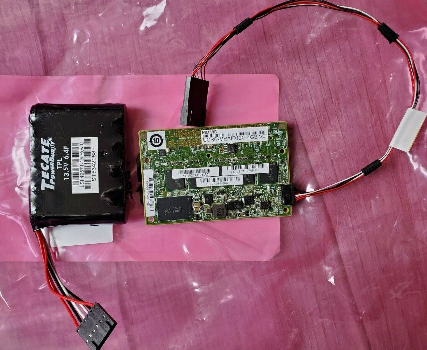  UCSC-MRAID12G-4GB Raid Controller Cache Memory +Battery CISCO 74-102744-01 V01 