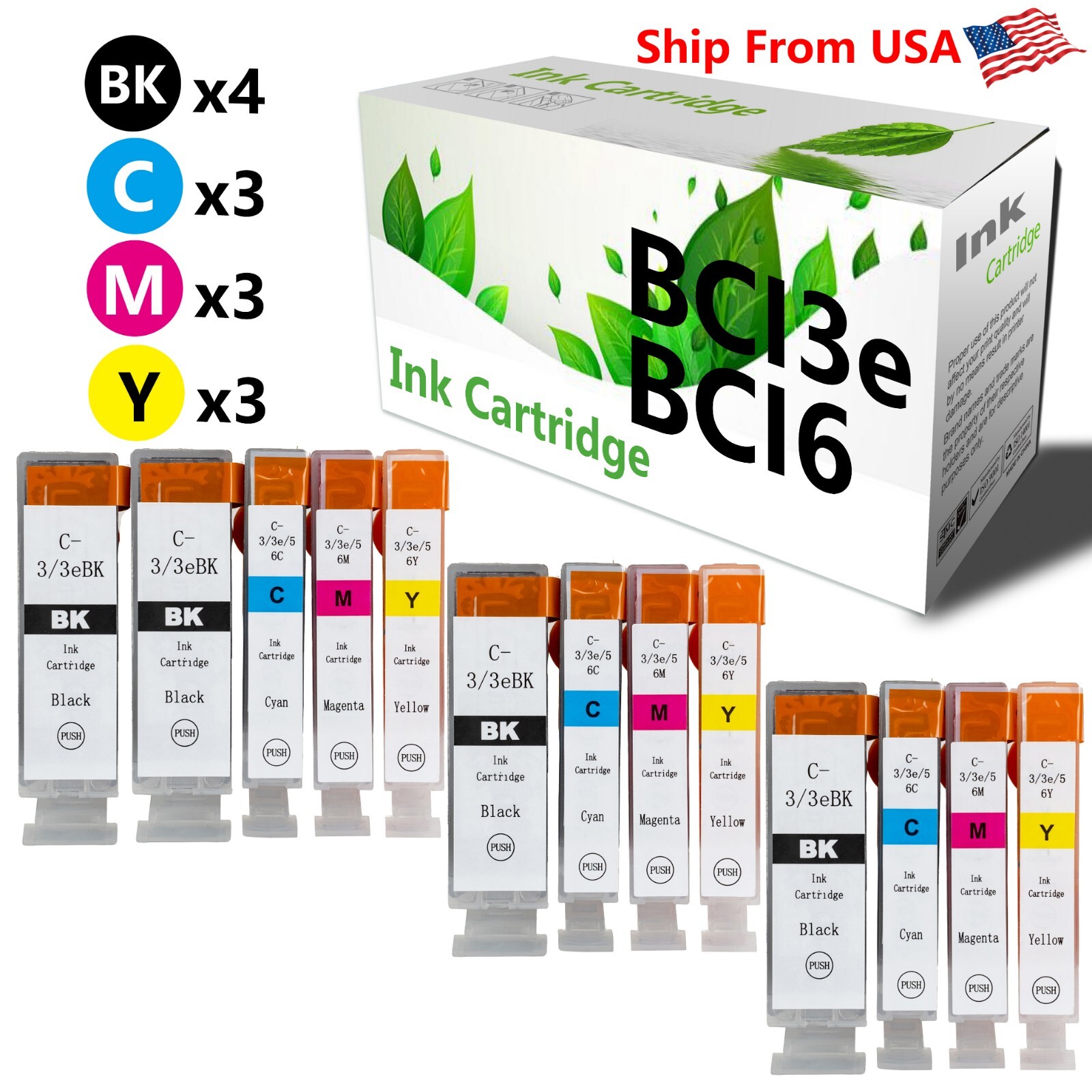 13PK BCI-3E BCI-6 Ink Cartridge Work With PIXMA MP960 Printer