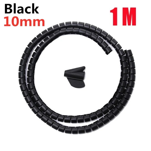Flexible Spiral Cable Protector Wire Organizer Tube Clip 10mm 16mm