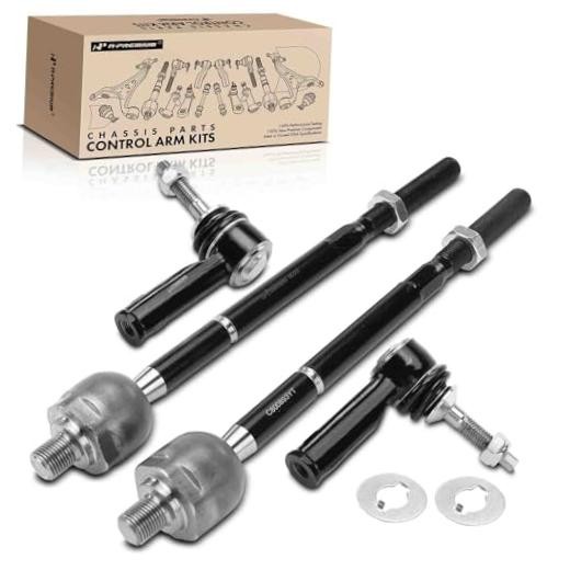 Front Inner & Outer Tie Rod End Kit, Compatible with Ford