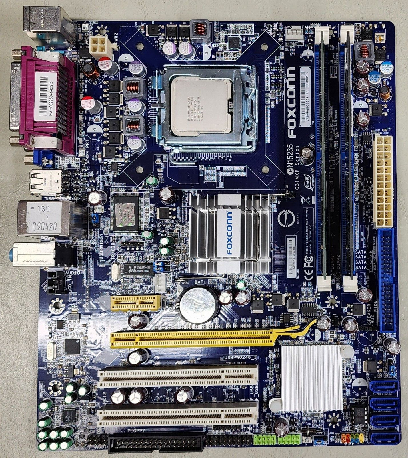Foxconn G31MXP-K LGA775 MicroATX Motherboard w/ Core 2 E7400 CPU & 2GB DDR2 RAM