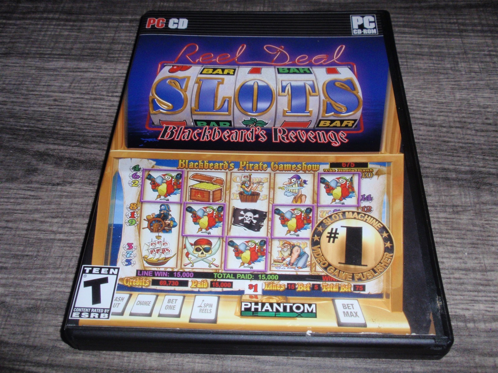 Reel Deal Slots Blackbeard's Revenge PC CD-ROM Phantom EFX Windows 2000/XP/Vista