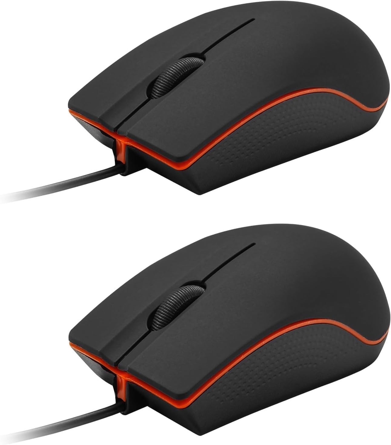 Guiheng 2 Pack Wired Mouse - USB Wired Computer Mouse for Right or Left Hand