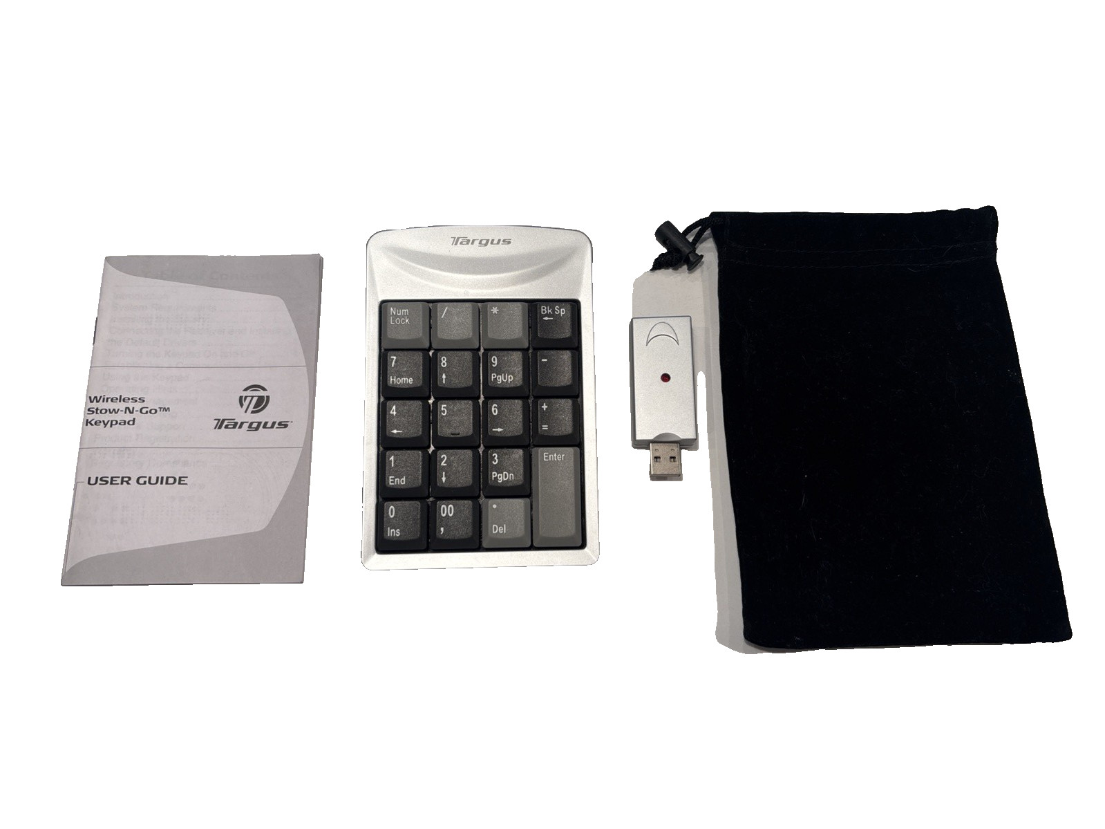 Targus Wireless Stow-n-Go USB Keypad Model AKP01US Computer Number Pad Working