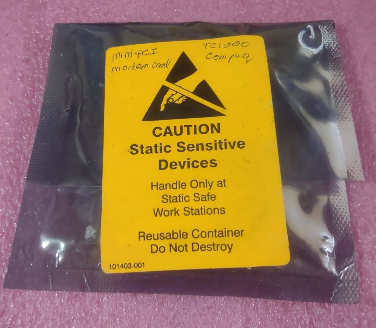 Vintage HP Compaq  PC TC1000 Modem card, Mini-PCI, NOS  antistatic sealed
