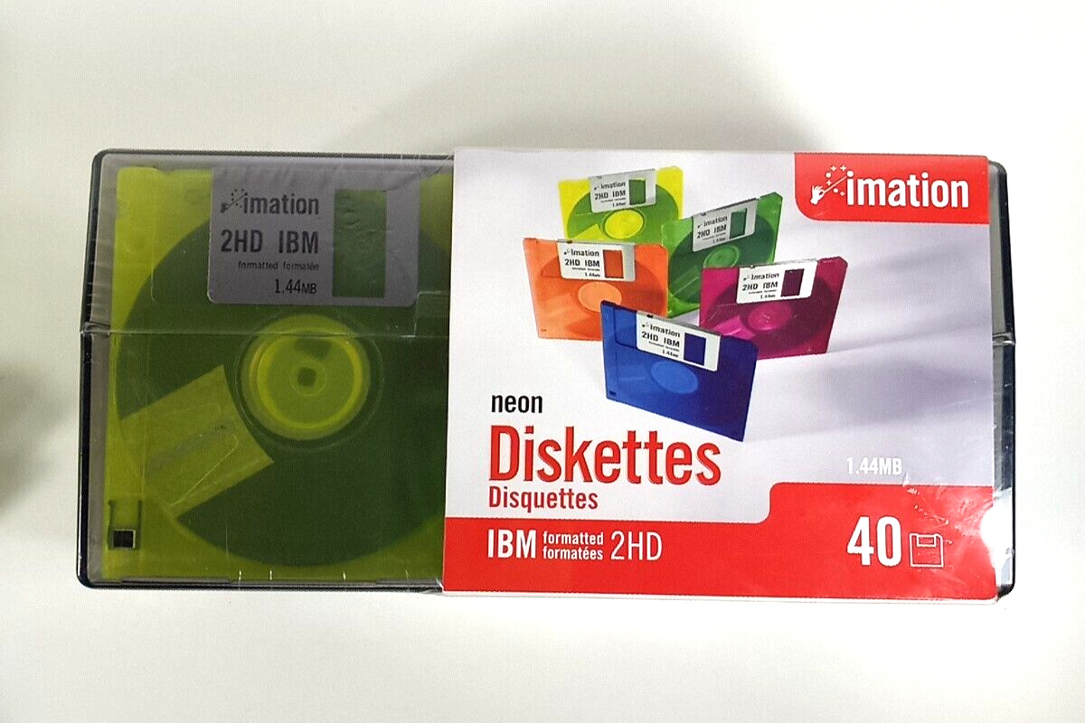 Imation Neon Diskettes 40 Pack IBM 2HD 3.5\