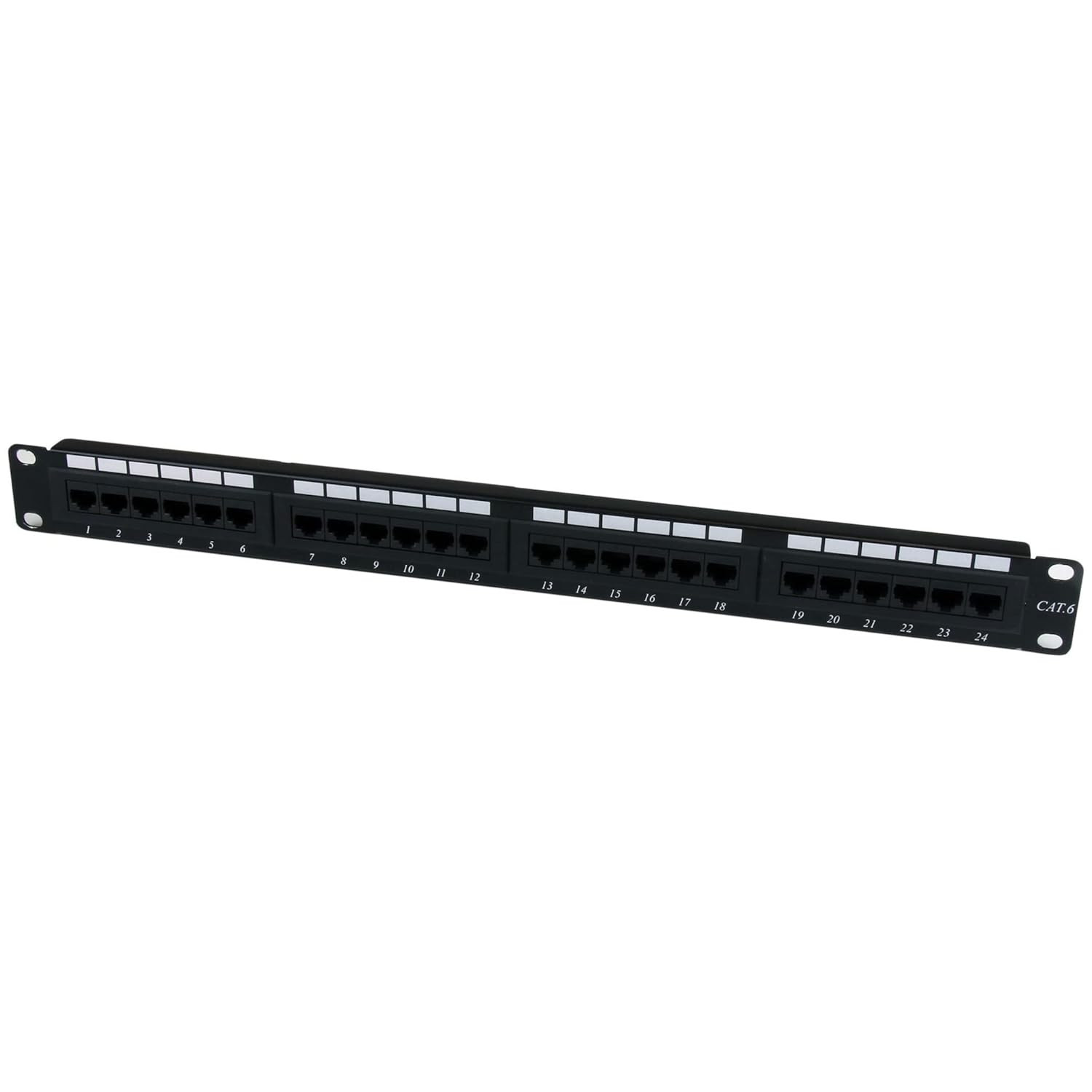 .Com 24 Port 1U Rackmount Cat 6 110 Patch Panel - 24 Port Network Patch Panel - 