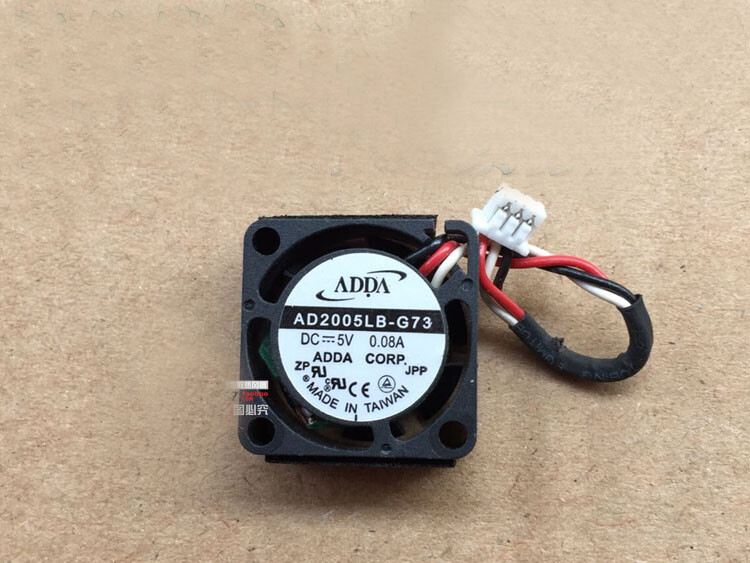 1pcs  ADDA AD2005LB-G73 fan 2Cm 5V 0.08A 20*20*10mm for notebook fan 3pin