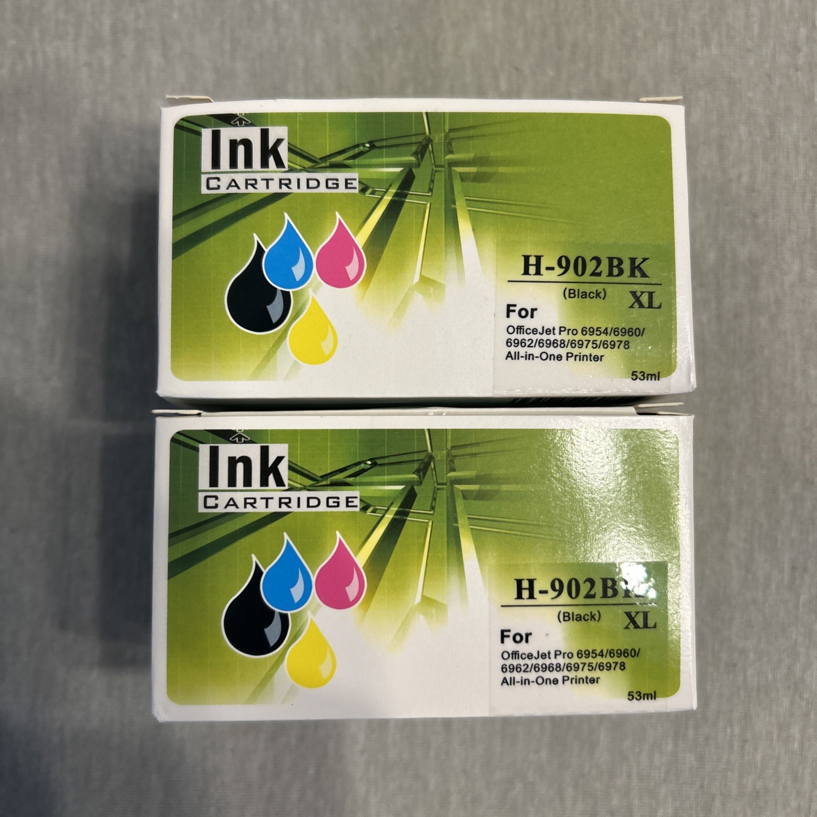 2PACK 902XL Black Ink Cartridges For HP 902 Officejet Pro 6958 6960 6963