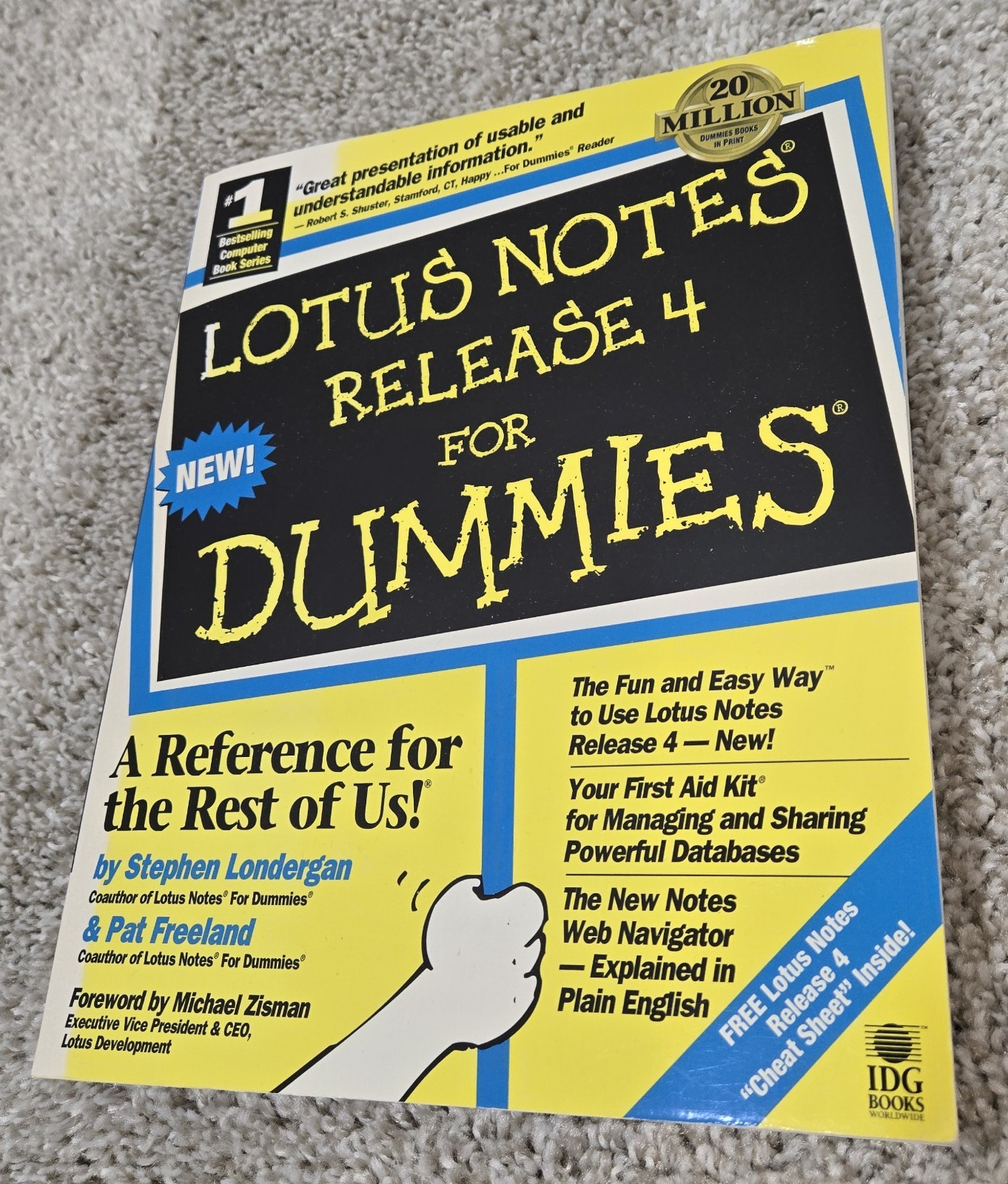 1996 - LOTUS Notes, Release 4 for Dummies (Textbook with Screenshots, IDG Books)