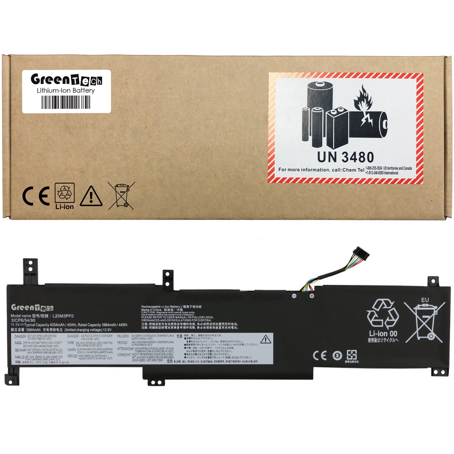 GREENTECH L20M3PF0 BATTERY FOR IDEAPAD 3-14ITL6 3-15ALC6 45W 5B11B36279 L20C3PF0