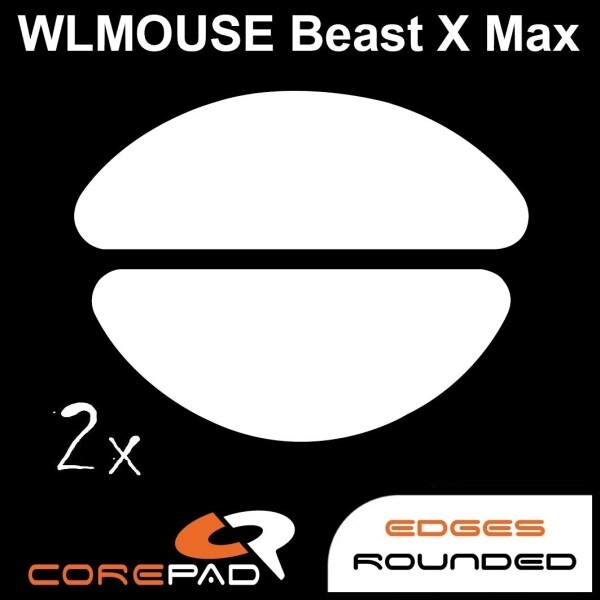 Corepad Skatez WLmouse BEAST X MAX Replacement Mouse Feet Hyperglides Teflon