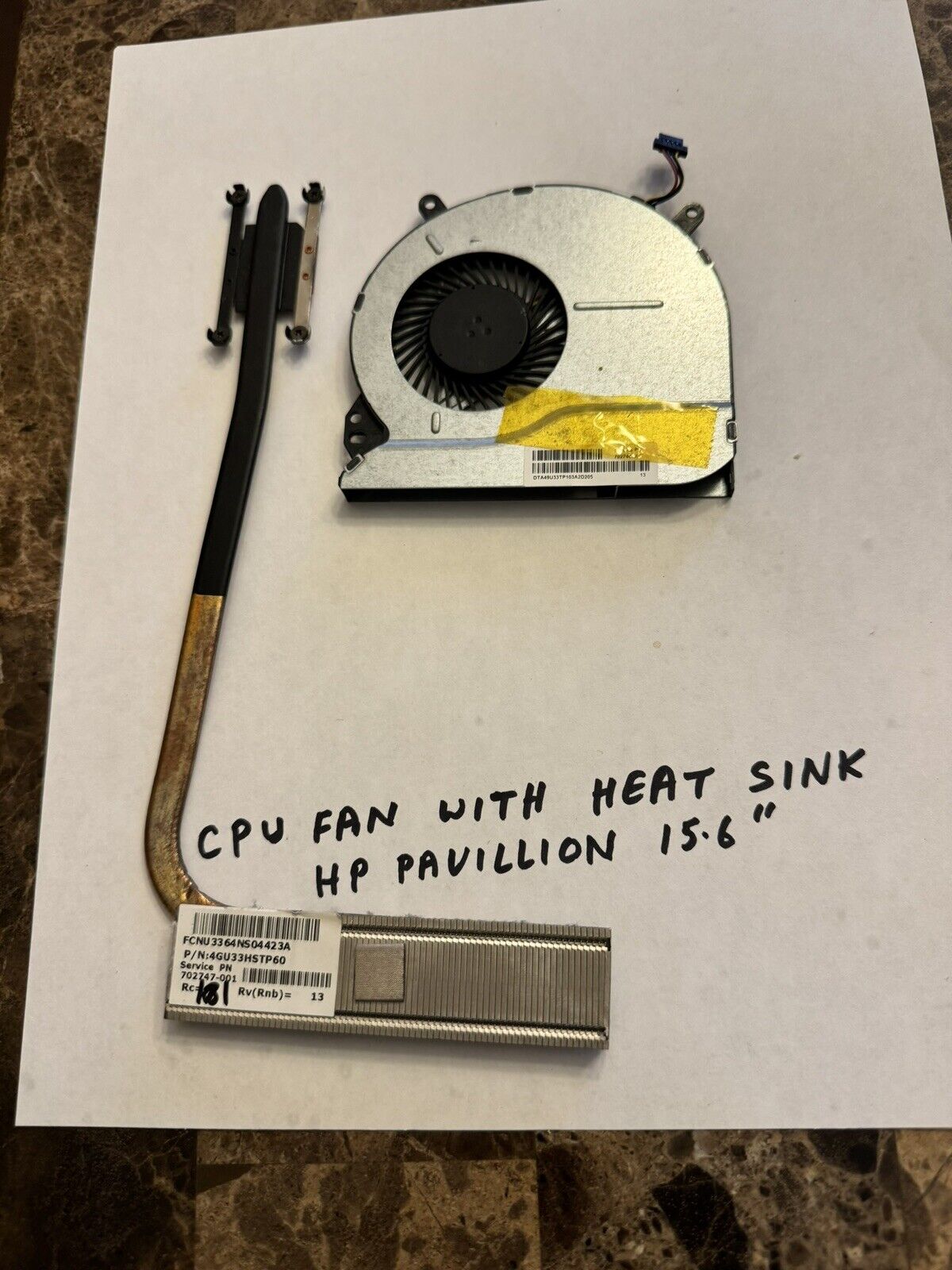 HP 644725-001 Pavilion Slimline S5 CPU Fan with Heatsink