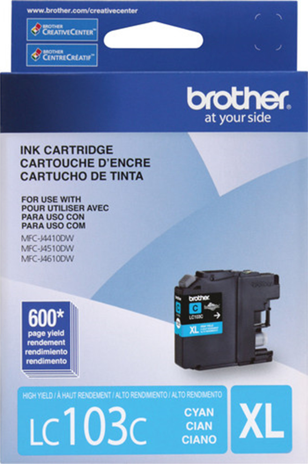 New Genuine Brother LC103XL Cyan Ink Cartridge MFC-J4610DW, MFC-J470DW