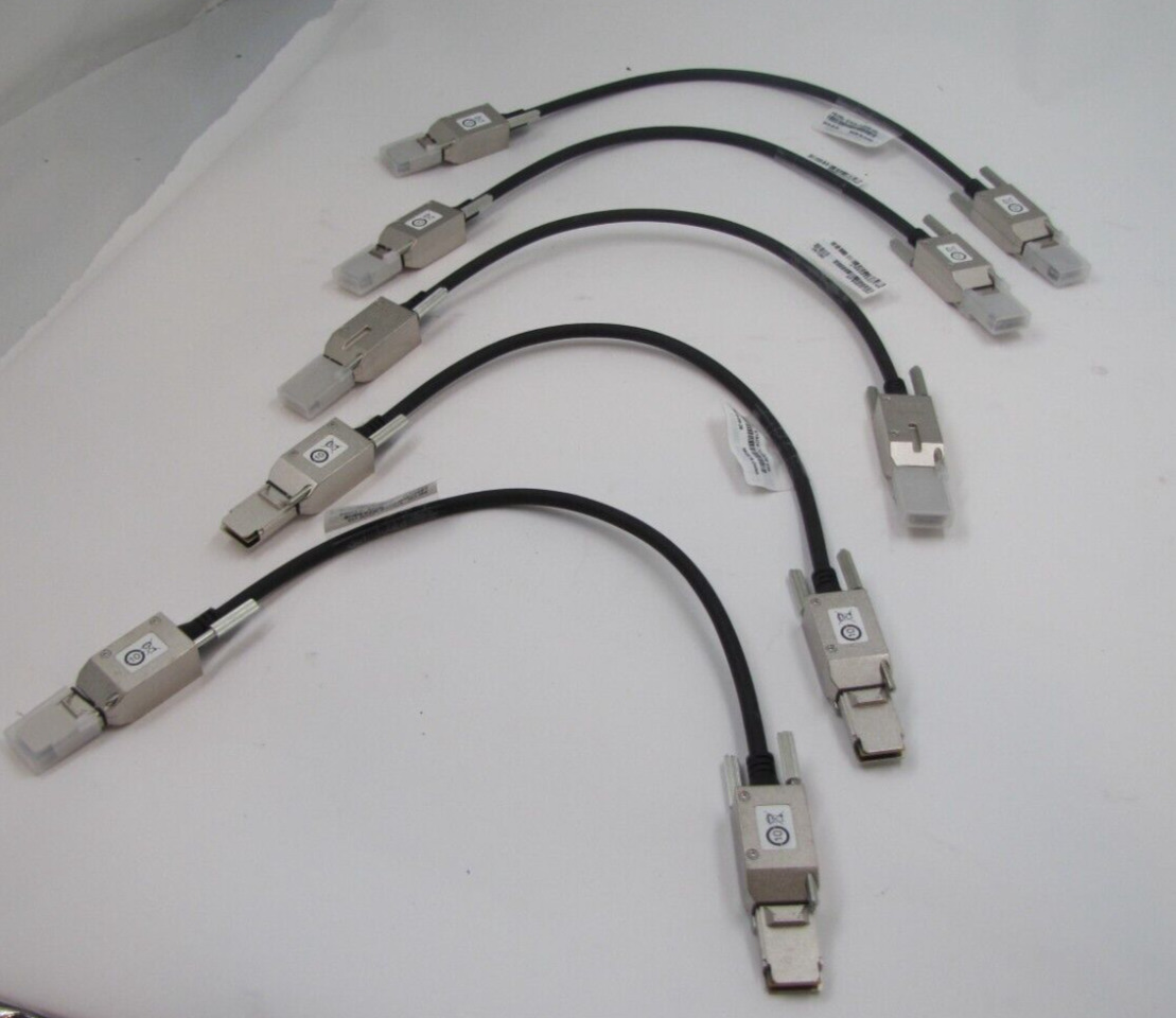 Lot of 5 Cisco 800-40805-03 STACK-T2-50CM Stacking Cable