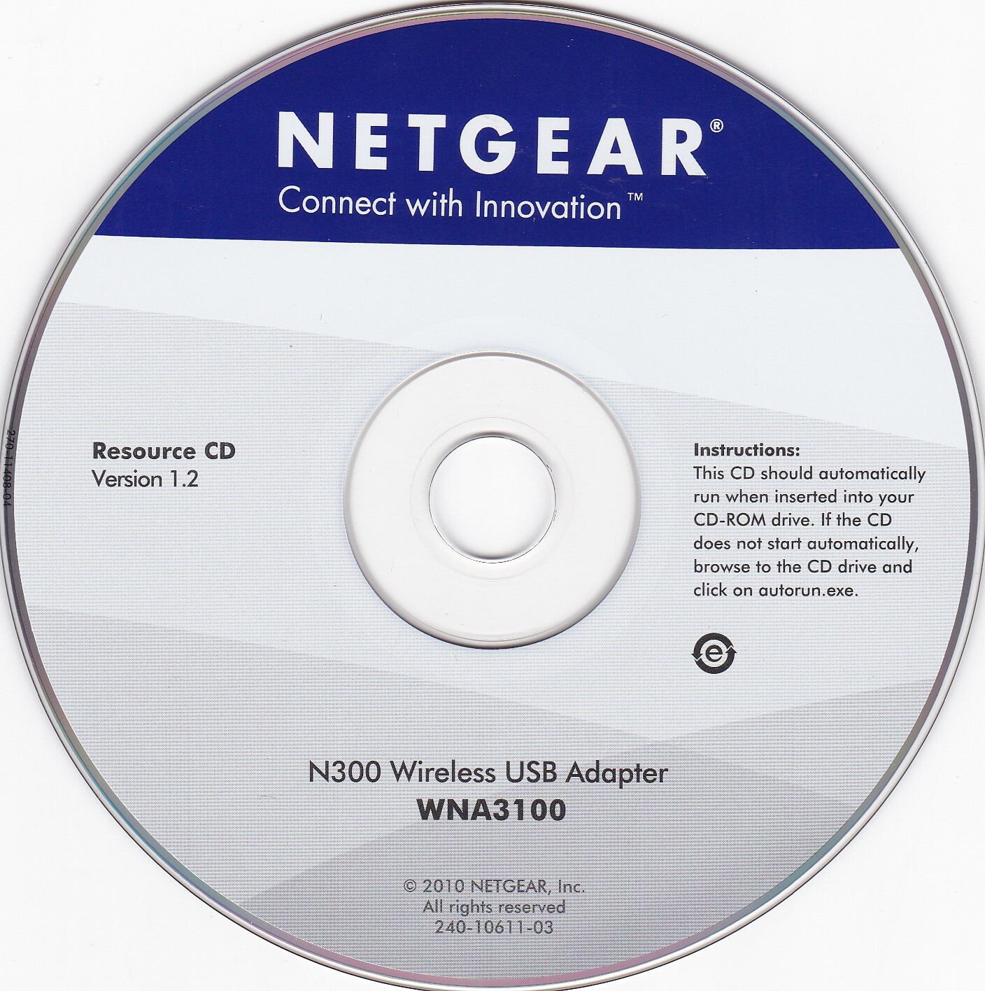 Netgear: Connect with Innovation (Resource CD, 2010) Version 1.2 *DISC ONLY*