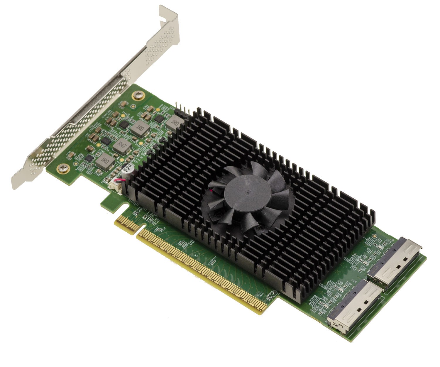 PCIe 5.0 Adapter To 2x MCIO 8i NVMe Retimer CXL High-Speed