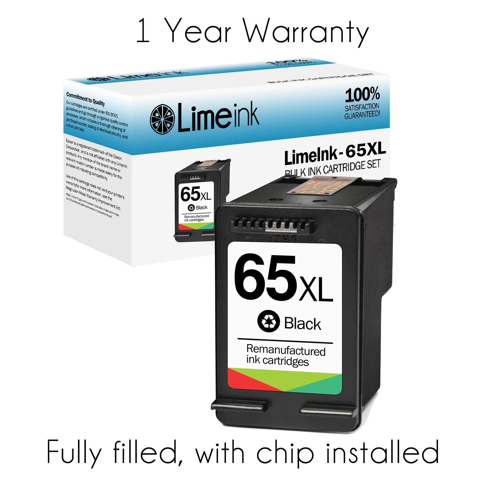 Used 65XL Ink Cartridges for HP Deskjet 2600 2622 2652 3755 ENVY 5052 ...