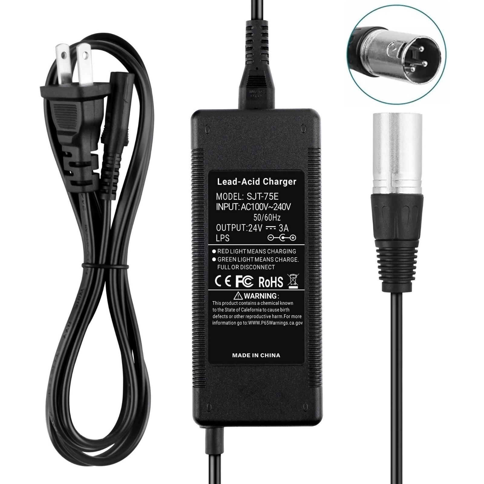 24V 3A Smart Charger For Bladez XTR SE/ XTR Street/ XTR Street II Scooter Power