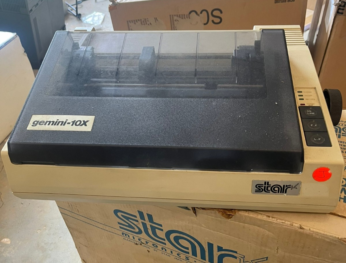 Star Micronics Gemini 10X Dot Matrix Printer  - Untested - AS - IS