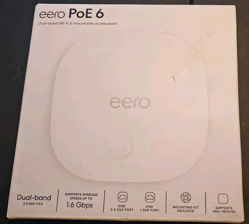 Eero PoE 6 Dual-Band WiFi 6 Wireless access point OPEN BOX