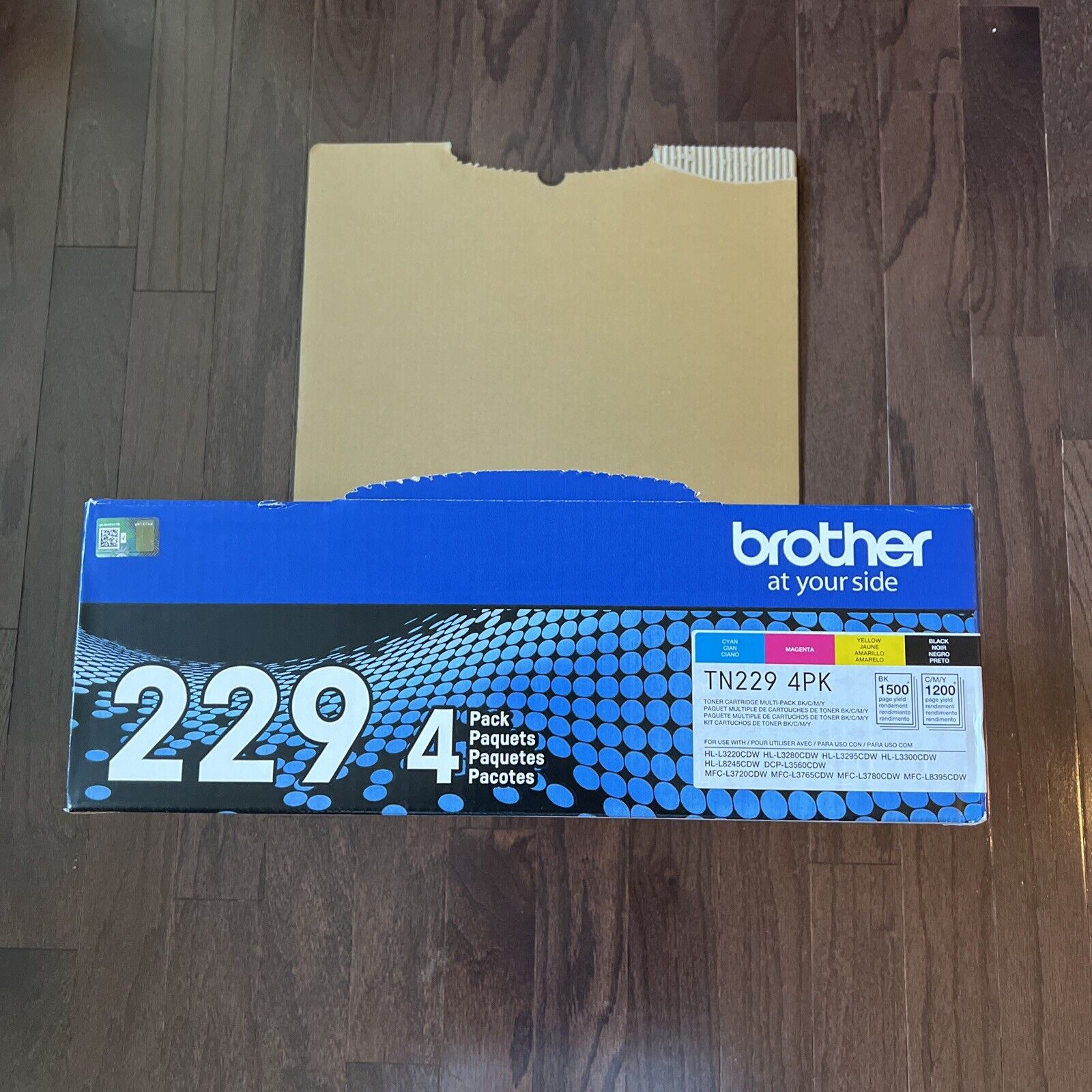 Brother Genuine TN229 4PK Printer Toner Cartridges OEM TN 229 4 Pack - SEALED