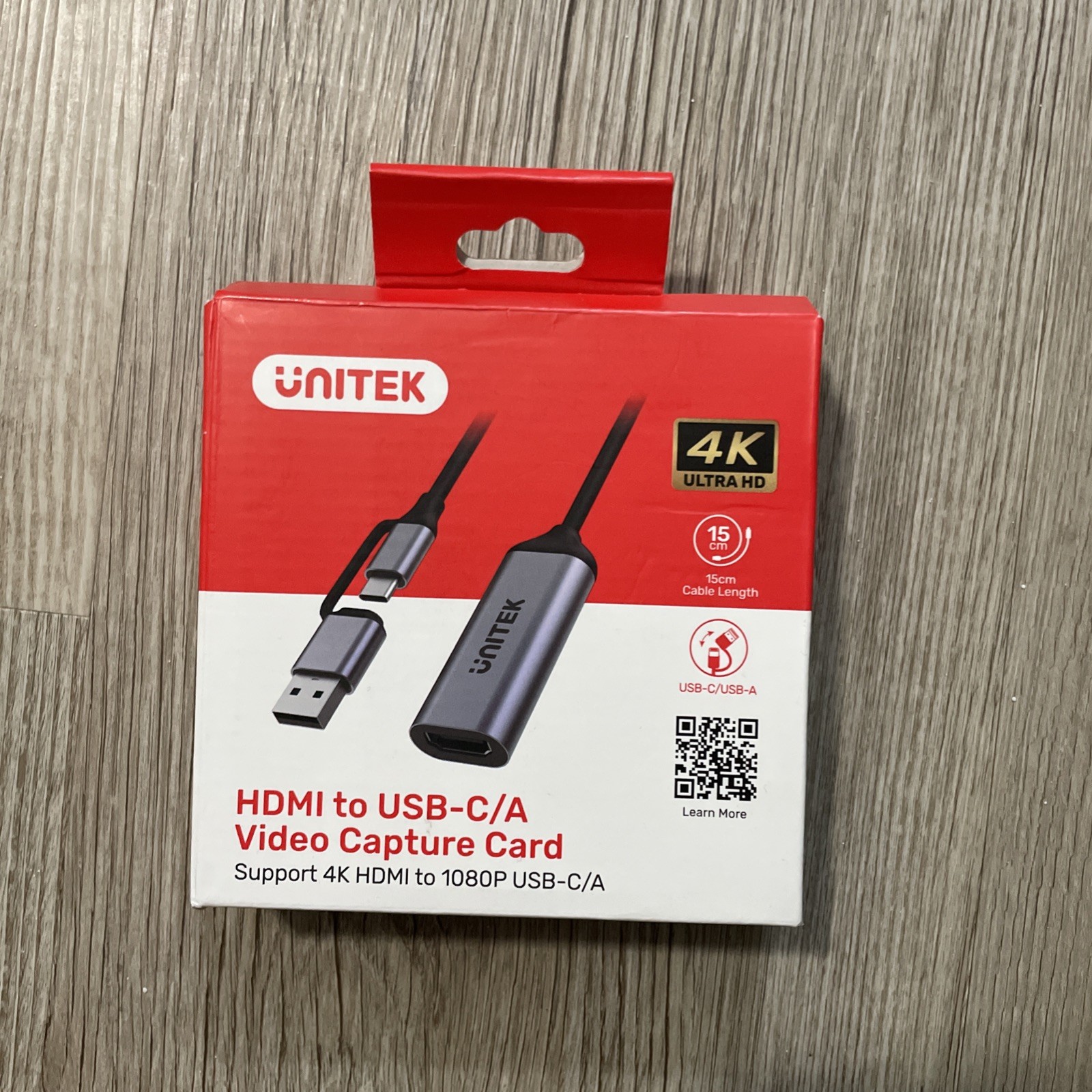 UNITEK V1167A HDMI Video Capture Card 4K30 Input USB-C/USB-A