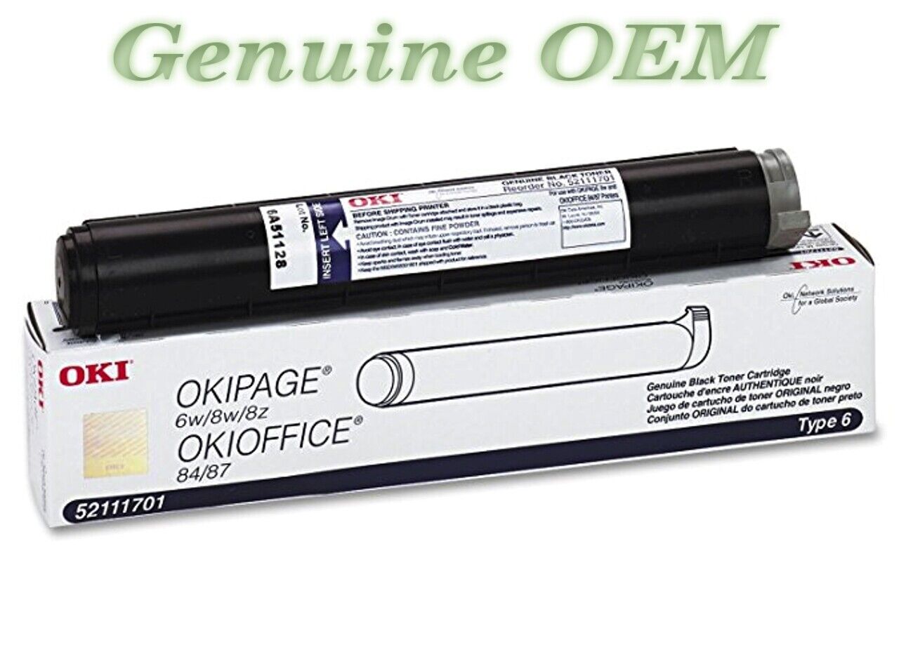 52111701 Original OEM Okidata Toner, Black Genuine Sealed