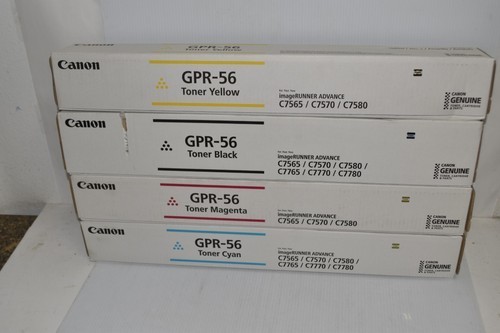 Set of 4 Canon GPR-56 Toner Cartridge  Cyan, Magenta, Yellow & Black  OEM