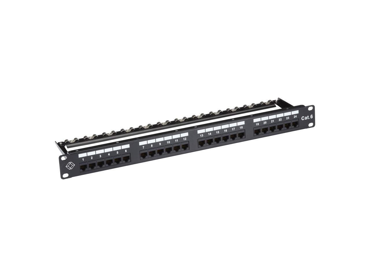 Black Box GigaTrue CAT6 Patch Panel - 1U - Unshielded - 24-Port  JPM610A-R9