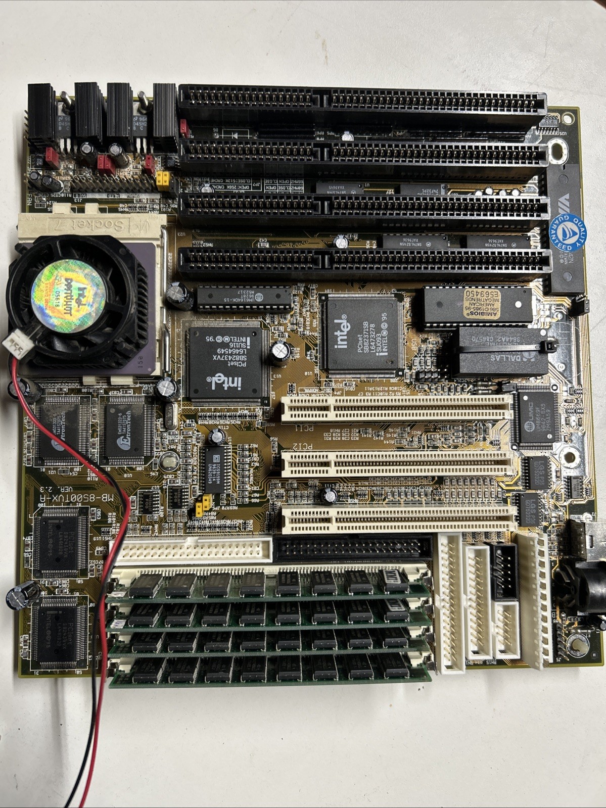 Biostar MB-8500TVX-A 2.3 Motherboard 64MB RAM Pentiun SU071 - TESTED
