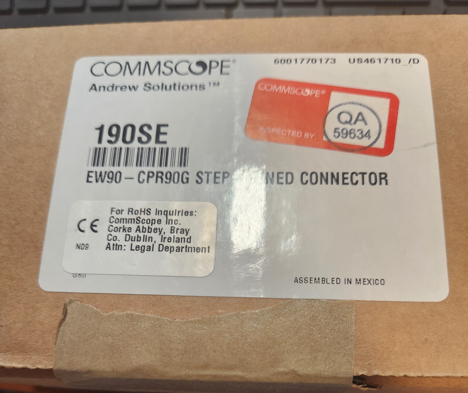 Commscope 163SE Fixed Tuned Connector CPR137G for Elliptical Waveguide 63 EW63