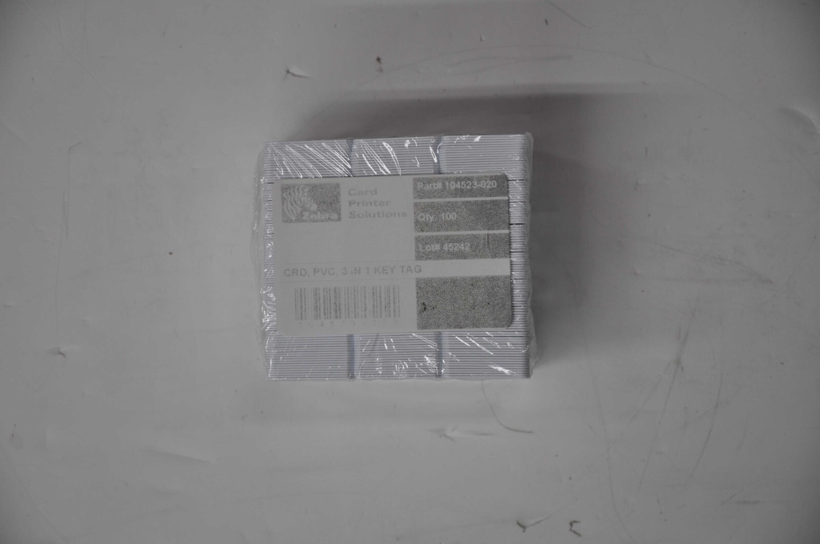 ZEBRA CARD PVC 3 IN 1 KEY TAG (100 PACK) 104523-020