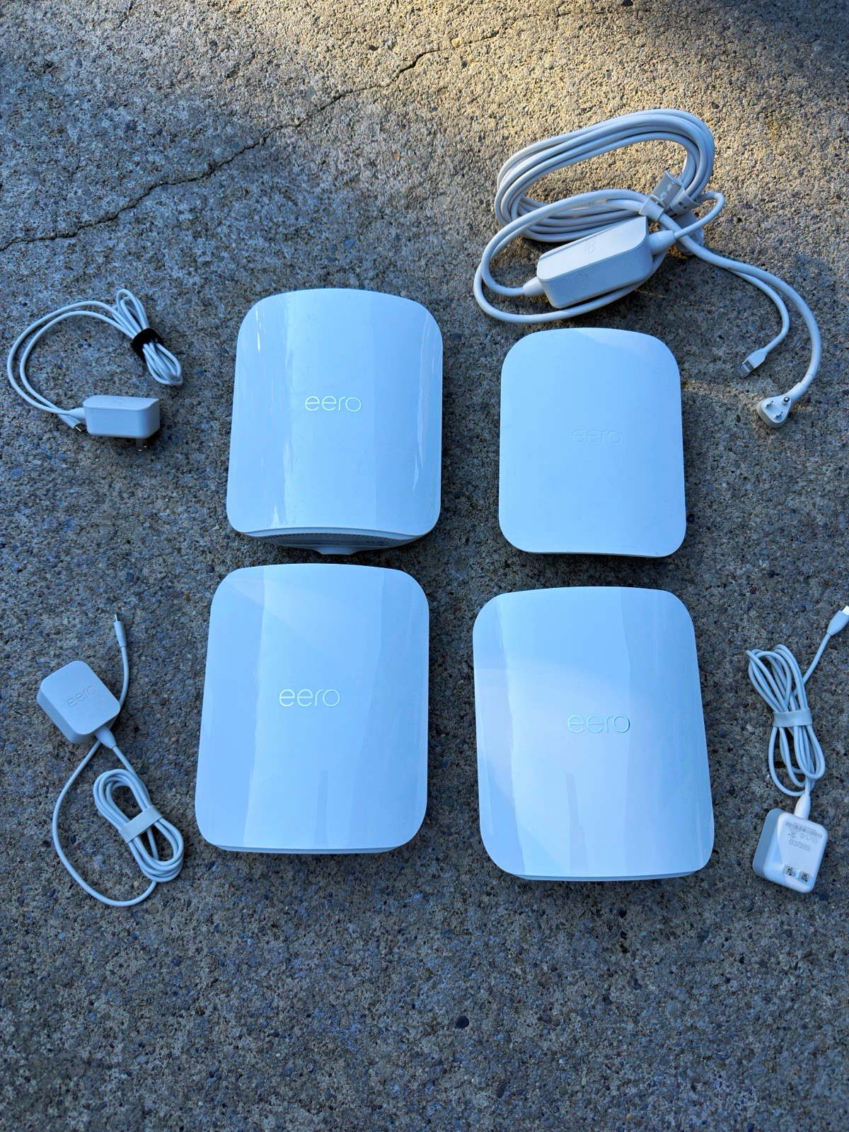 eero Max 7 - (3 Pack) and eero Outdoor 7 (1 Pack) bundle w/ Power Adapters
