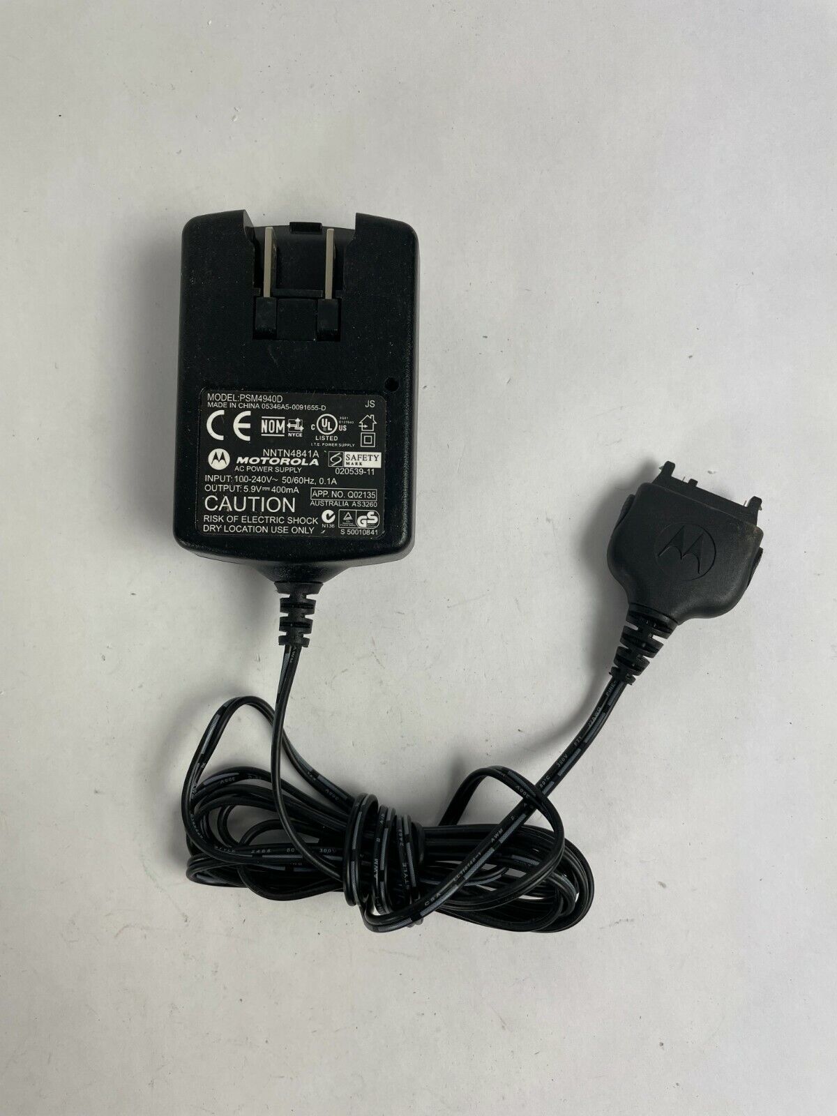 Genuine Motorola PSM4940D AC Adapter Output 5.9 V 400mA Power Supply Adapter A52