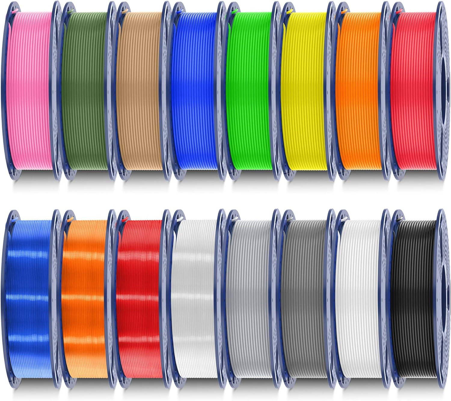 SUNLU 250G PLA Filament 16 Color Bundle Multicolor, 4Kg in Total