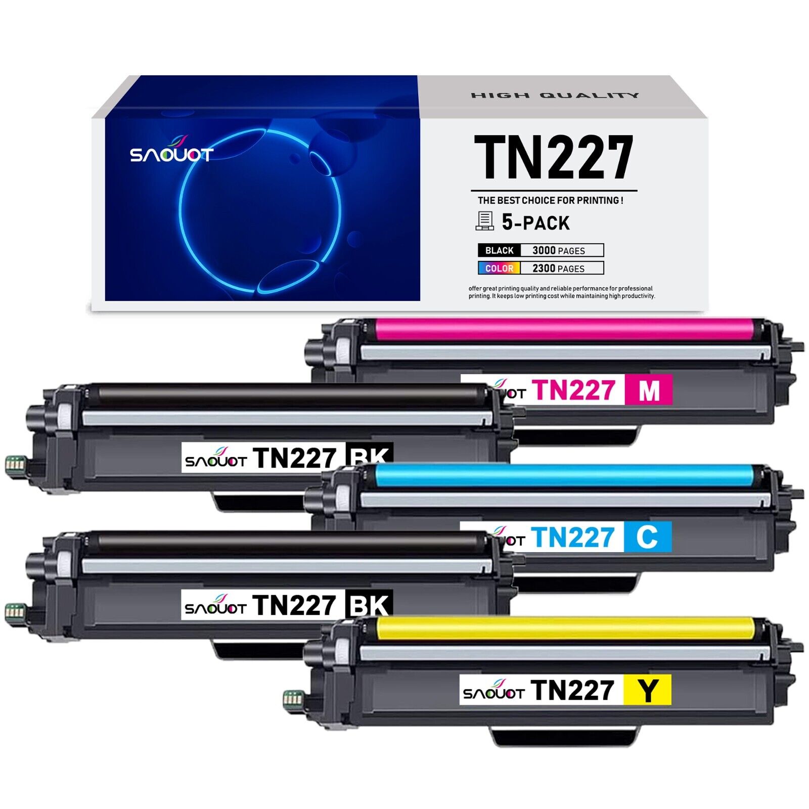 TN227 Toner Cartridge Replacement for Brother TN-227 MFC-L3710CDW L3750CDW