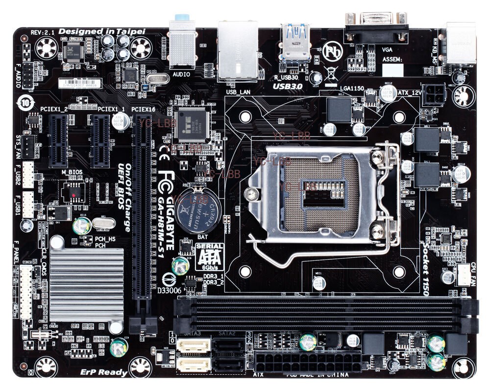 GIGABYTE GA-H81M-S1 Core i7/Core i5/Core i3/Pentium/Celeron LGA 1150 DDR3 M-ATX